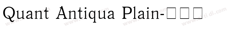 Quant Antiqua Plain字体转换
